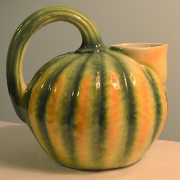 Ancora Italian Gourd Melon Pitcher EUC - Picture 1 of 5